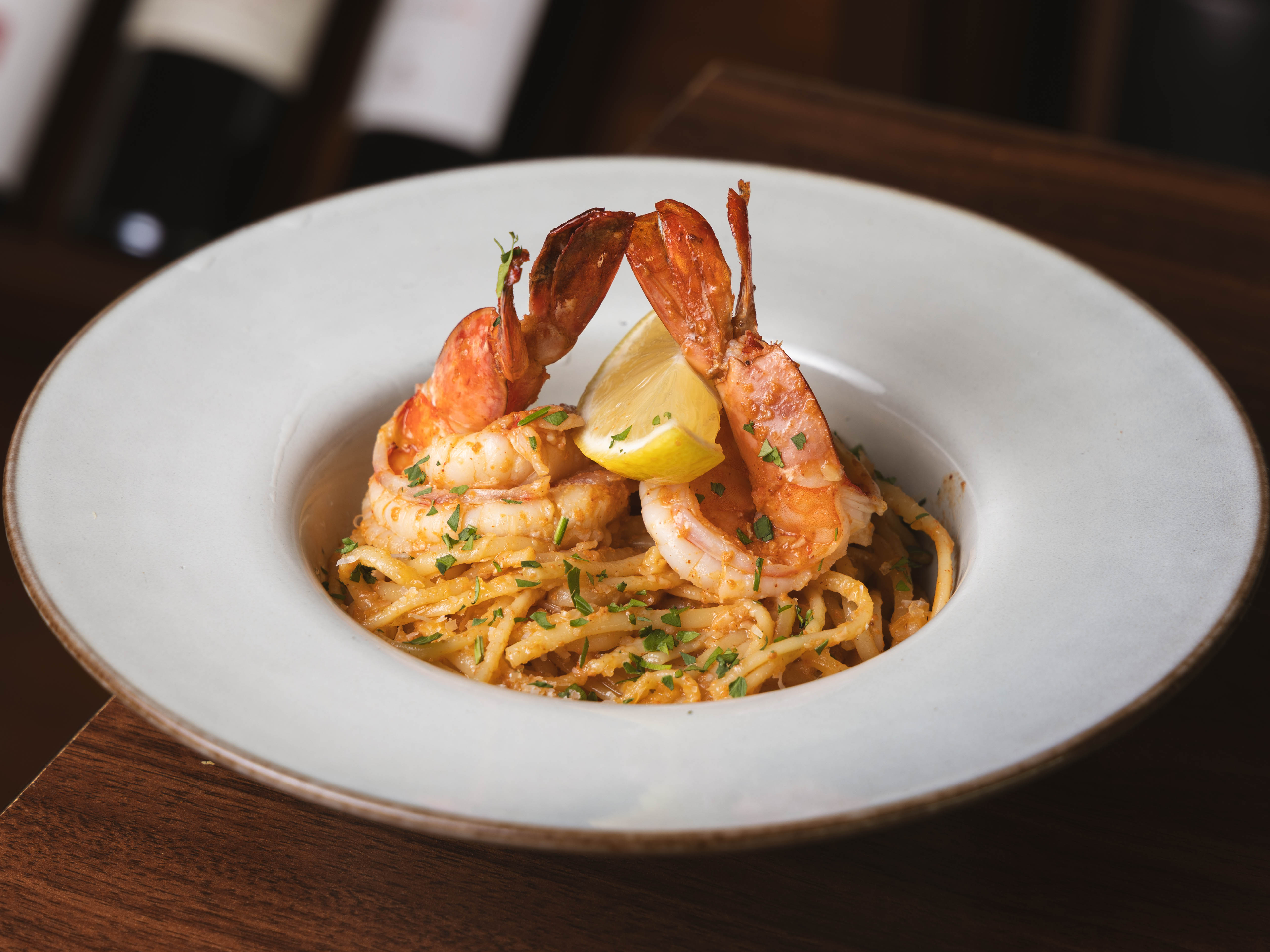 Garlic Prawn Linguine